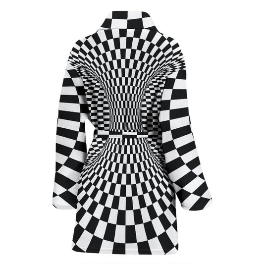 Optical illusion Projection Torus Women Bath Robe-JTAMIGO.COM