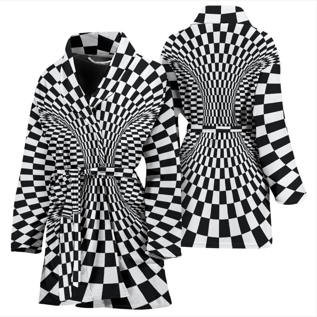 Optical illusion Projection Torus Women Bath Robe-JTAMIGO.COM