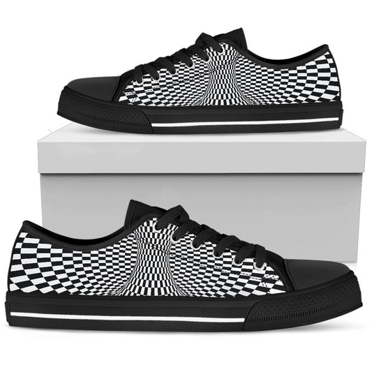 Optical illusion Projection Torus Women Low Top Shoes-JTAMIGO.COM