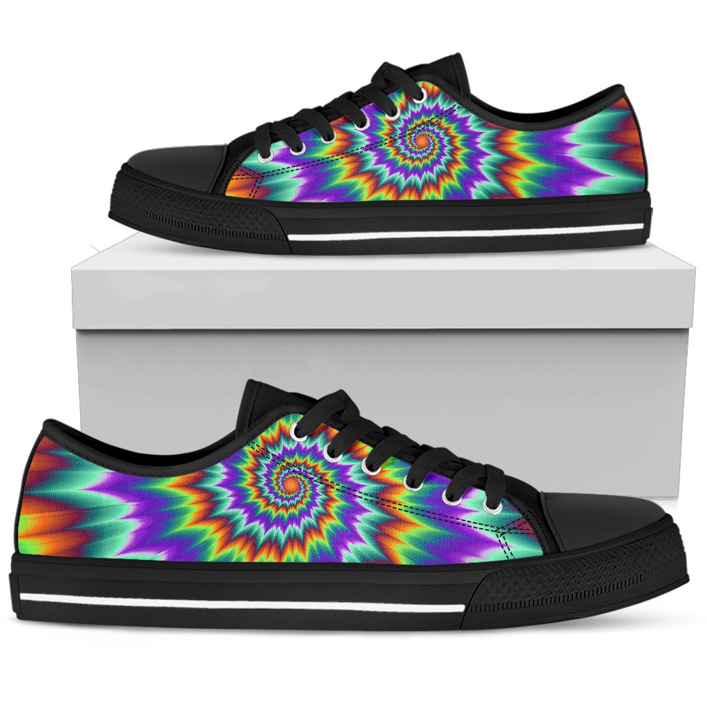 Optical illusion Pulsing fiery spirals Women Low Top Shoes-JTAMIGO.COM