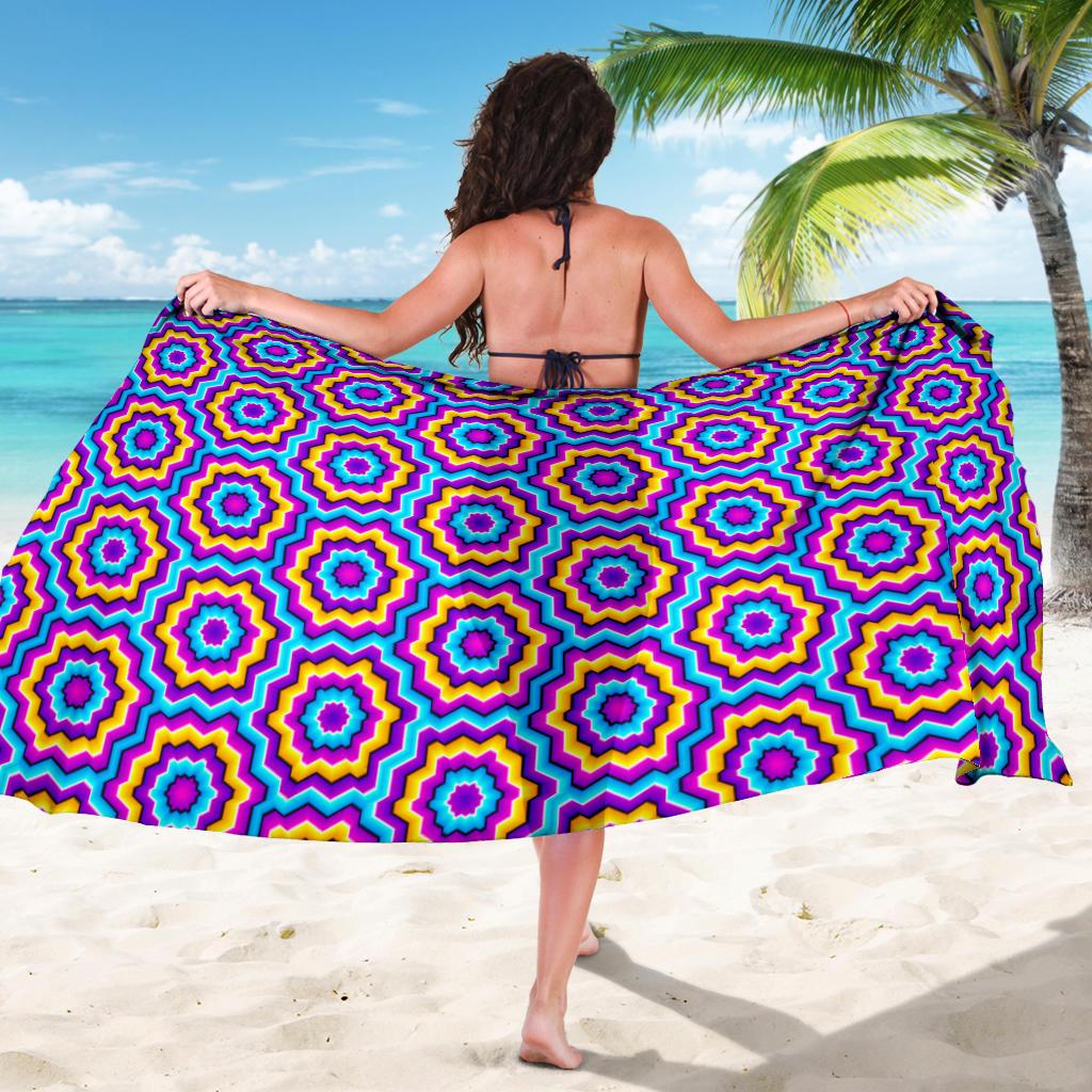 Optical illusion Techno Movement Sarong Pareo Wrap