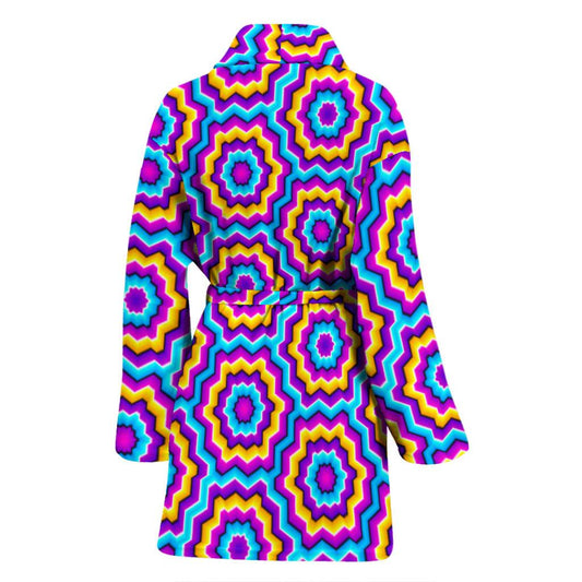Optical illusion Techno Movement Women Bath Robe-JTAMIGO.COM
