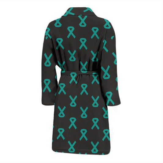 Ovarian cancer Pattern Print Design A01 Men Bathrobe-JORJUNE.COM