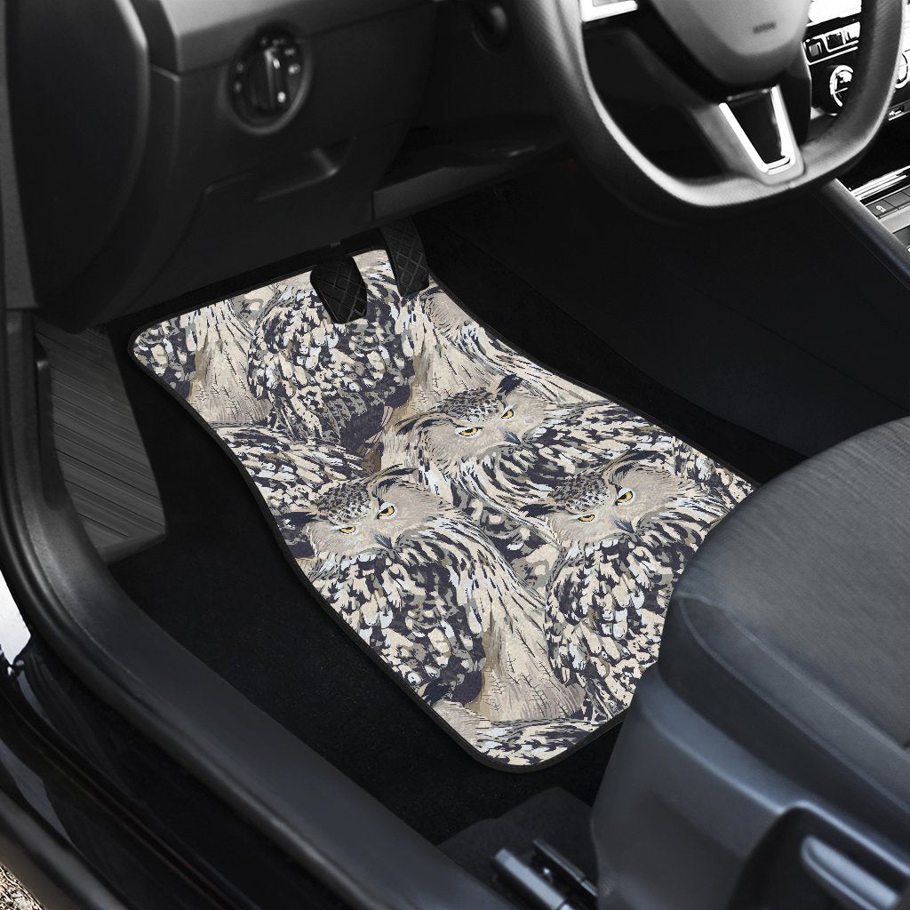 Owl Realistic Themed Design Print Car Floor Mats