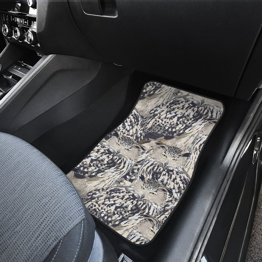 Owl Realistic Themed Design Print Car Floor Mats