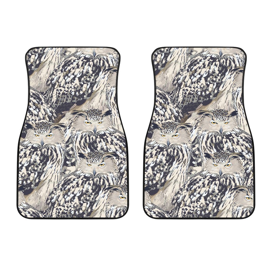 Owl Realistic Themed Design Print Car Floor Mats