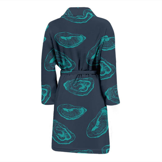 Oyster Pattern Print Design 01 Men Bathrobe-JORJUNE.COM