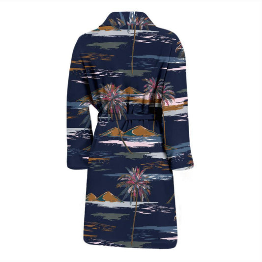 Pacific island Pattern Print Design A06 Men Bathrobe-JORJUNE.COM