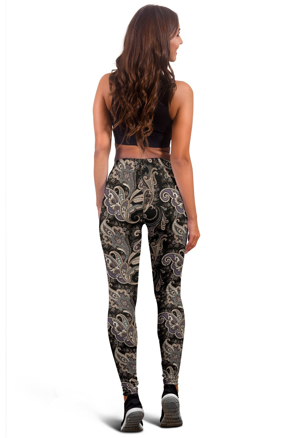 Paisley Mandala Design Print Women Leggings
