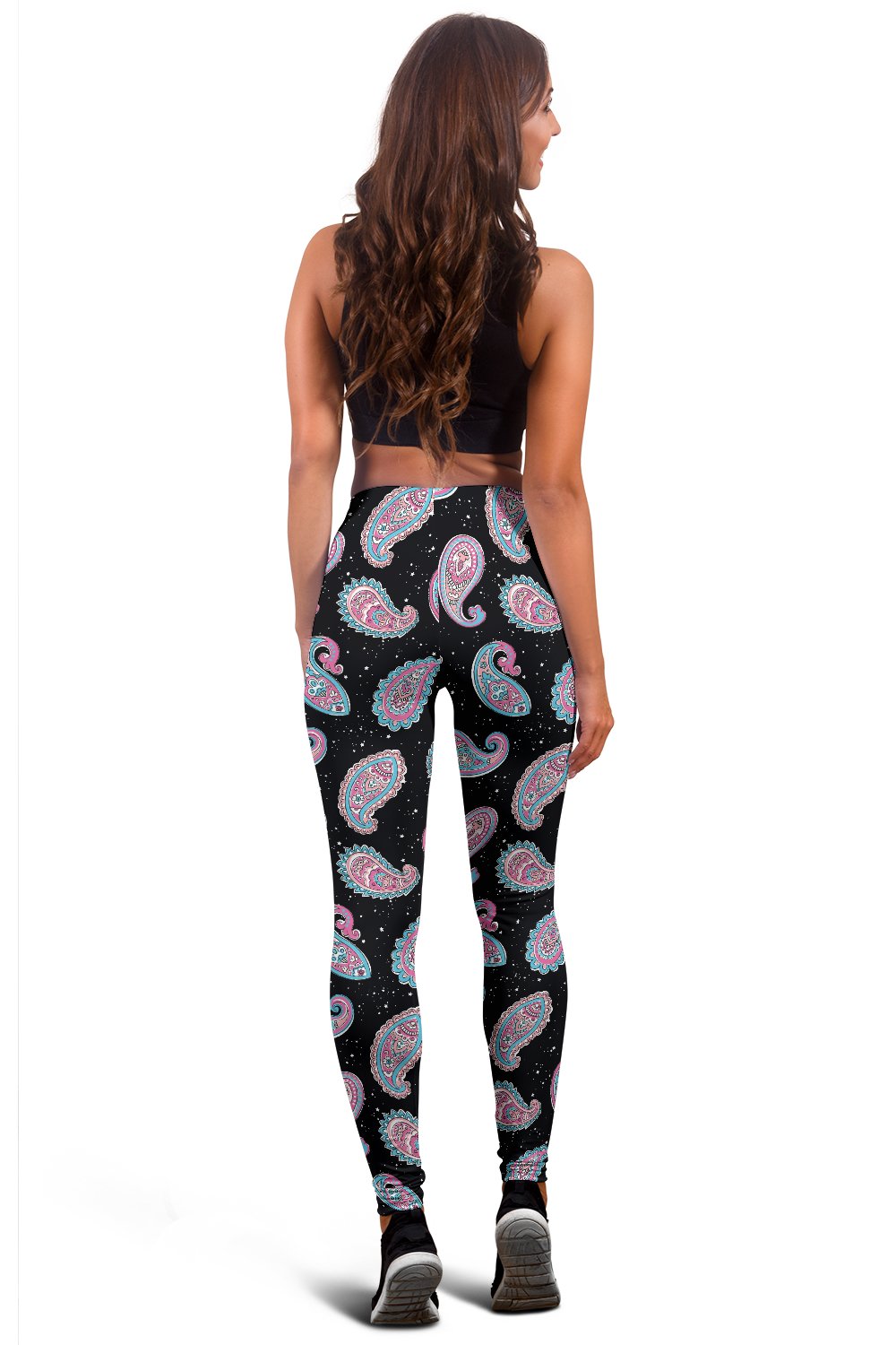 Paisley Pink Design Mandala Print Women Leggings