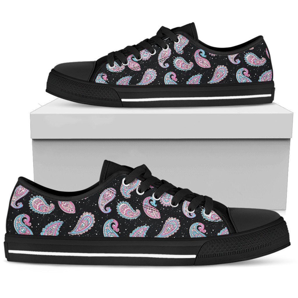 Paisley Pink Design Mandala Print Women Low Top Shoes-JTAMIGO.COM