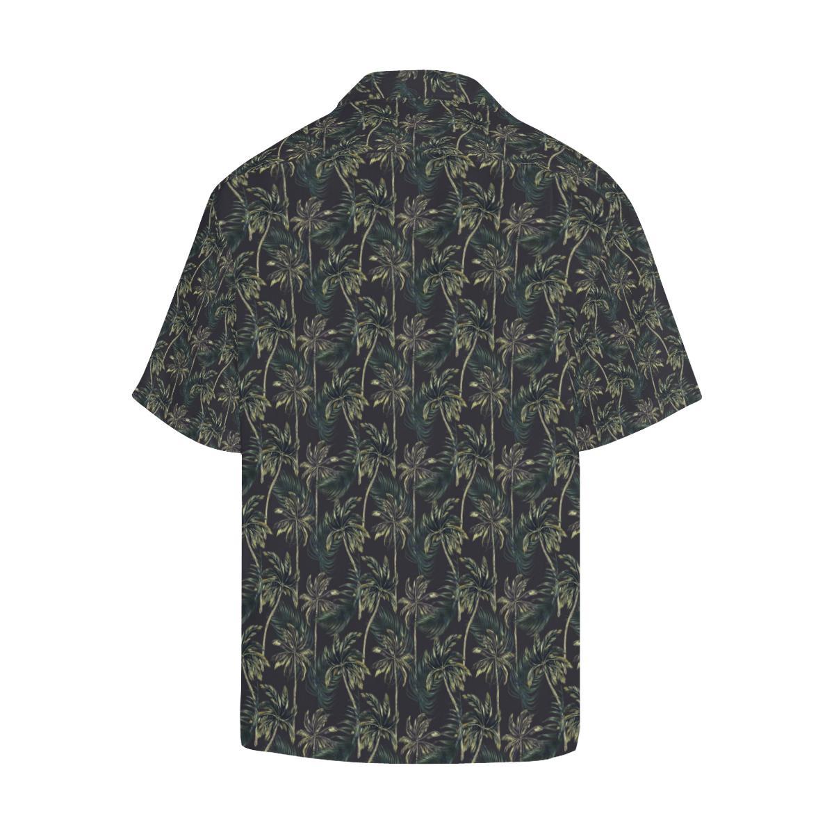 Palm Tree Background Design Print Men Aloha Hawaiian Shirt