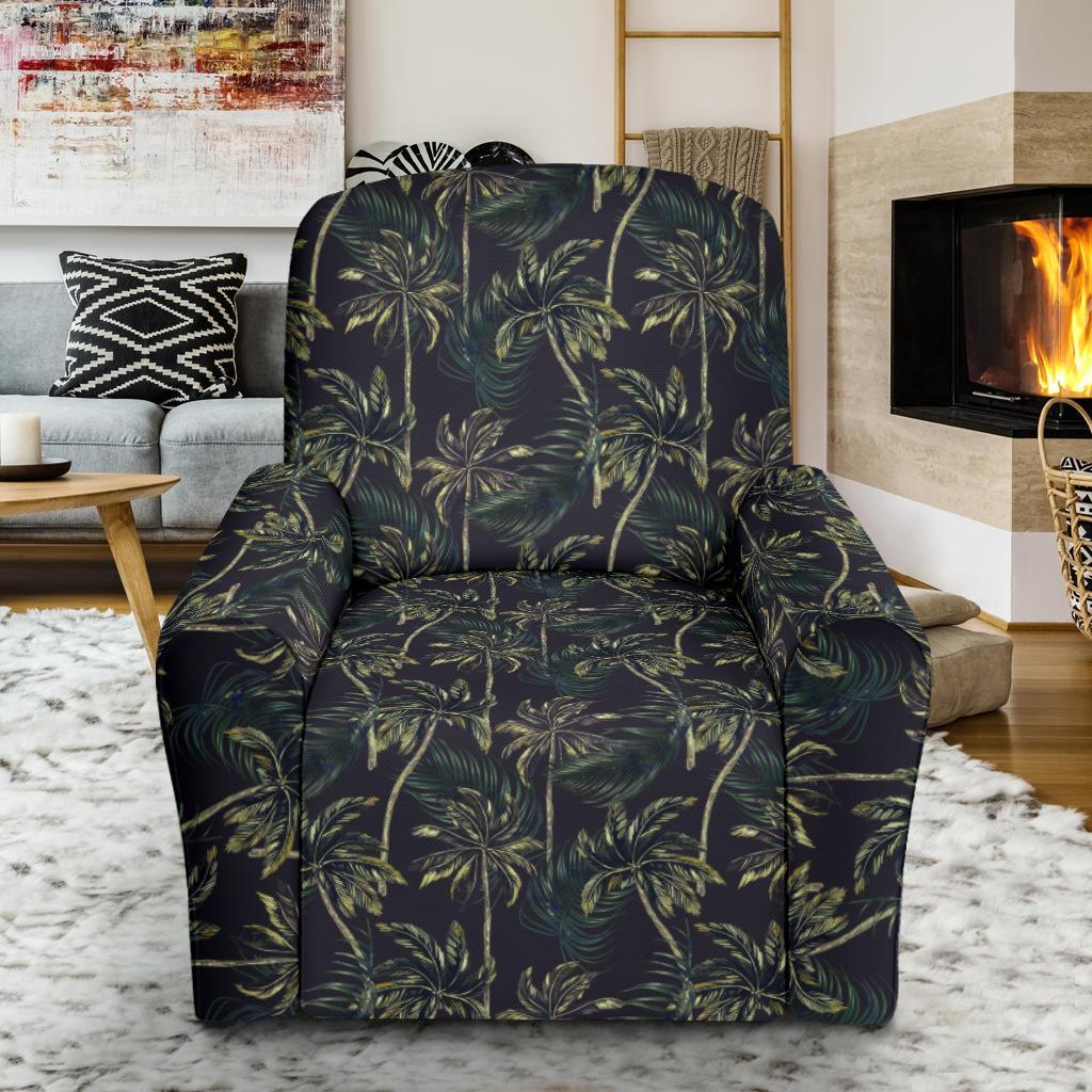 Palm Tree Background Design Print Single Sofa Slipcover -JTAMIGO.COM