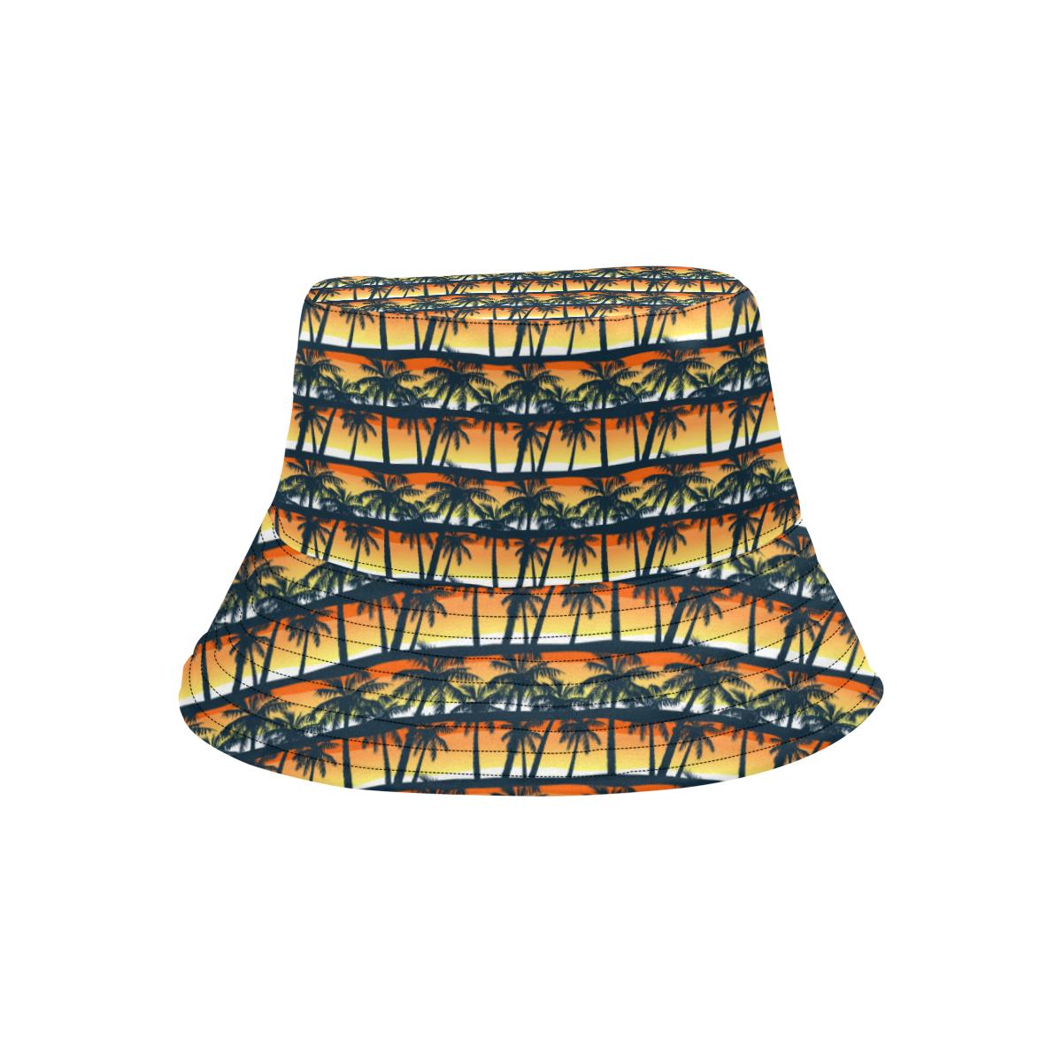 Palm Tree Sunset Design Print Unisex Bucket Hat