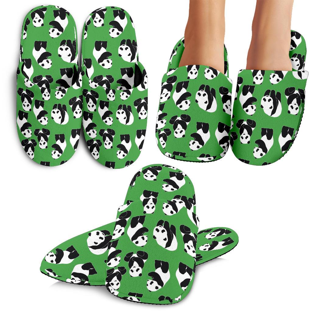 Panda Bear Pattern Themed Print House Slippers