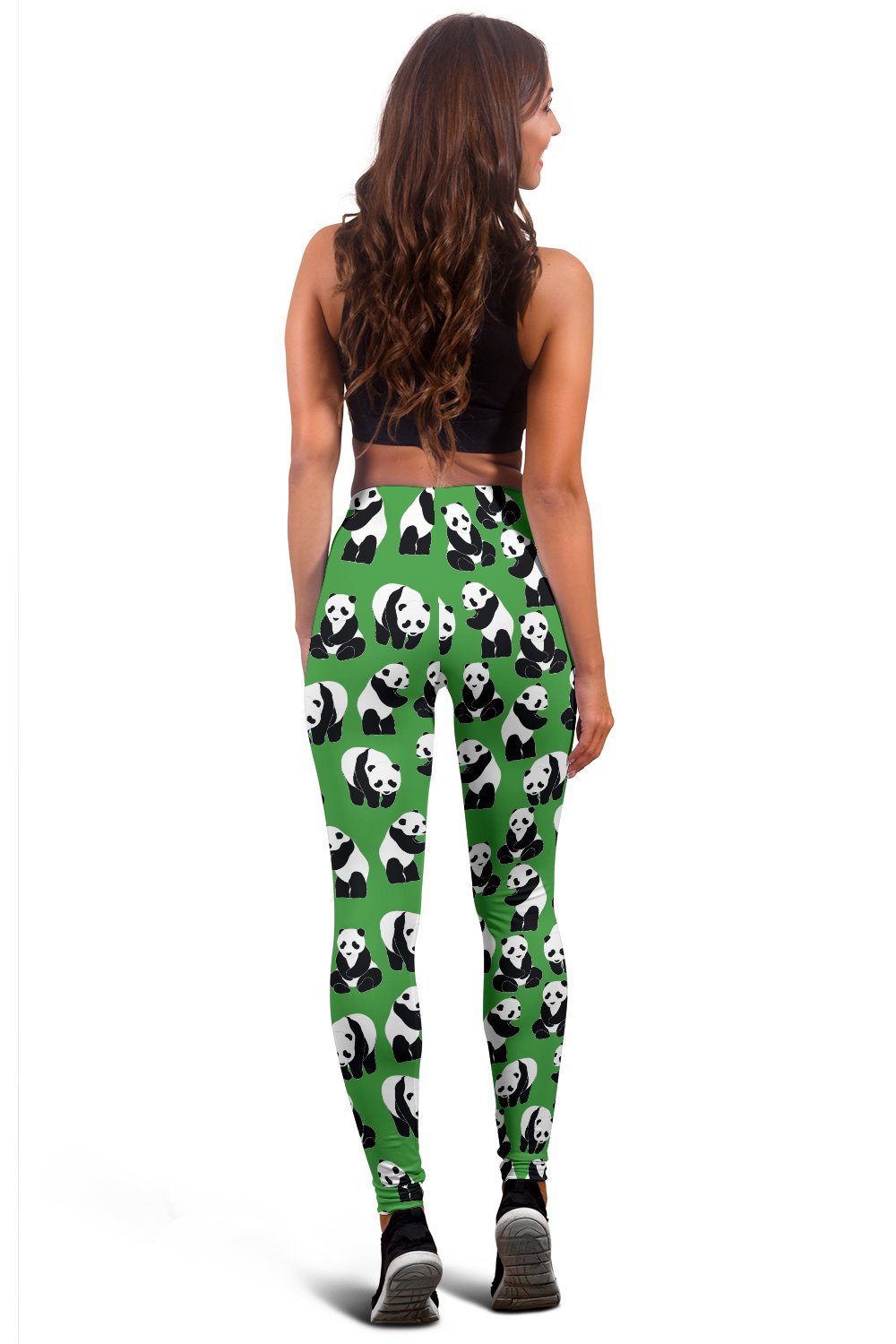 Panda Bear Pattern Themed Print Women Leggings
