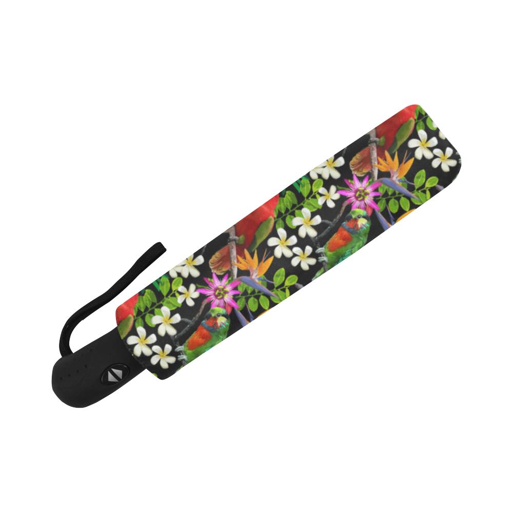 Parrot Design Print Automatic Foldable Umbrella