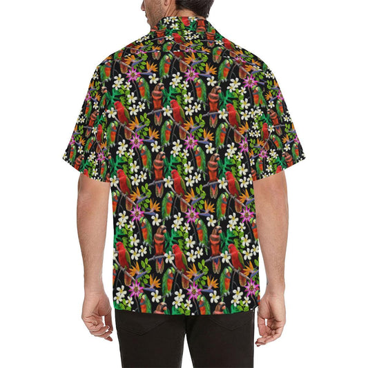 Parrot Design Print Men Aloha Hawaiian Shirt