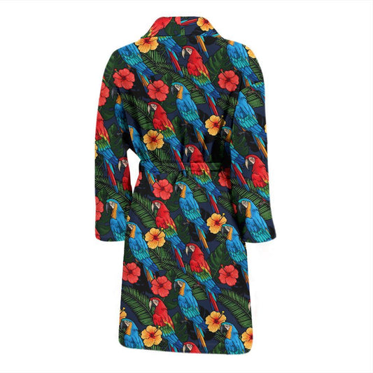 Parrot Pattern Print Design A01 Men Bathrobe-JORJUNE.COM