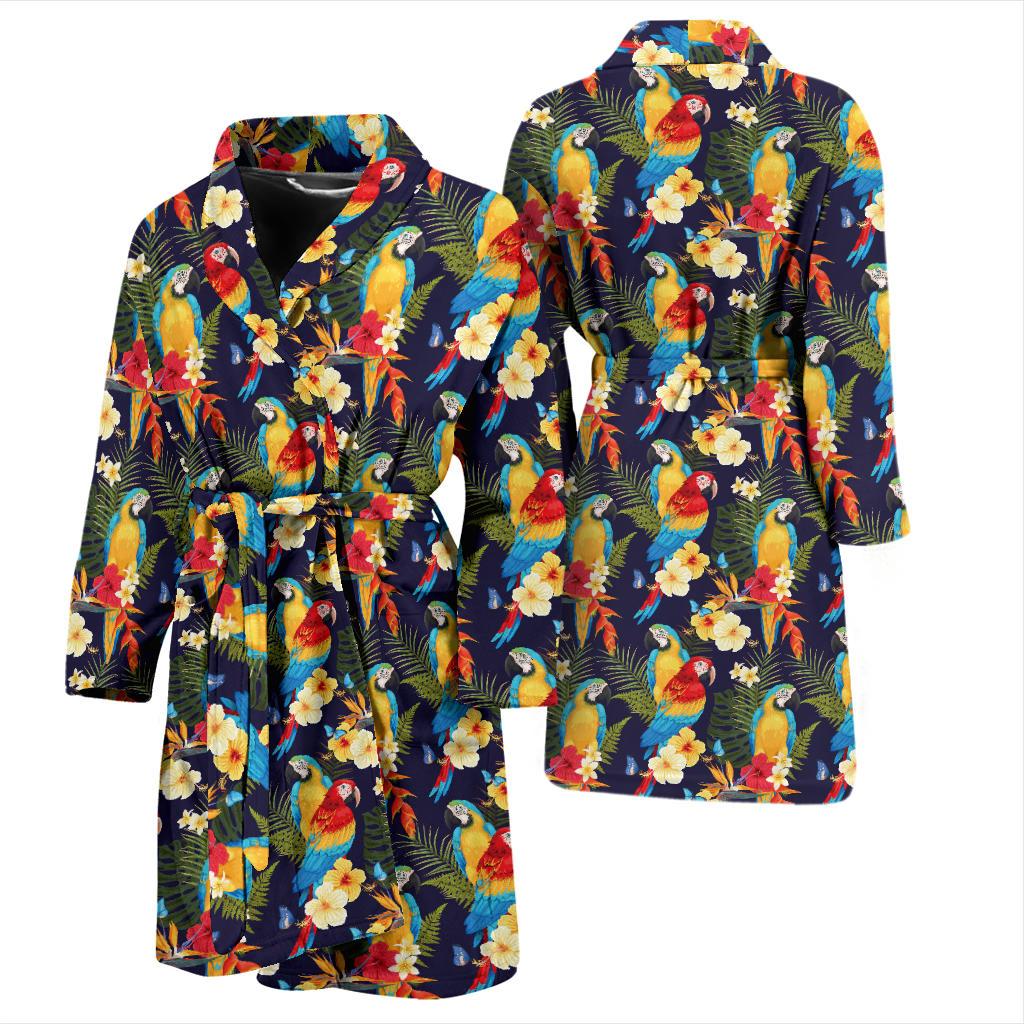 Parrot Themed Design Men Bath Robe-JTAMIGO.COM