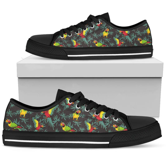Parrot Themed Print Women Low Top Shoes-JTAMIGO.COM