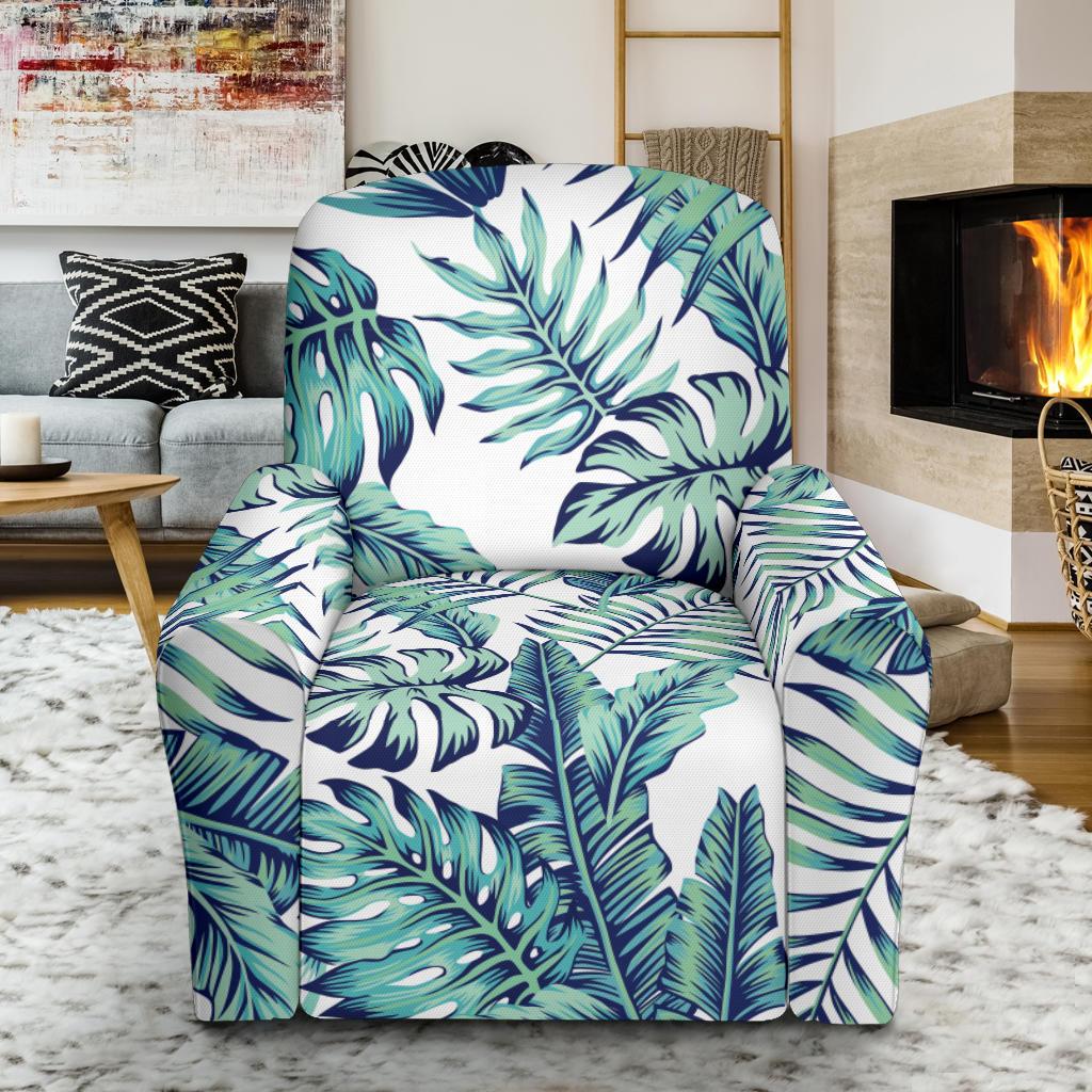 Pattern Tropical Palm Leaves Single Sofa Slipcover -JTAMIGO.COM