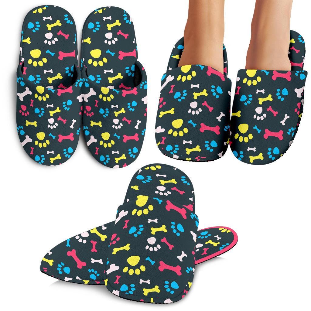 Paw Design Print House Slippers
