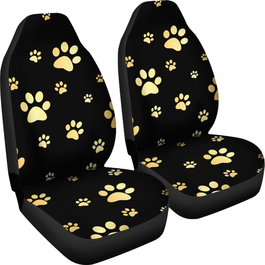 Paw Gold Print Universal Fit Car Seat Covers