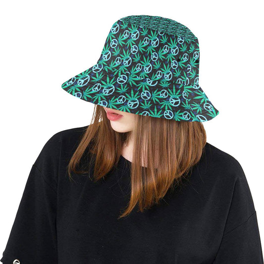 Peace Sign Themed Design Print Unisex Bucket Hat