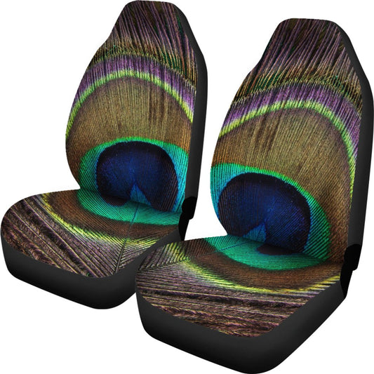 Peacock Feather Print Universal Fit Car Seat Covers