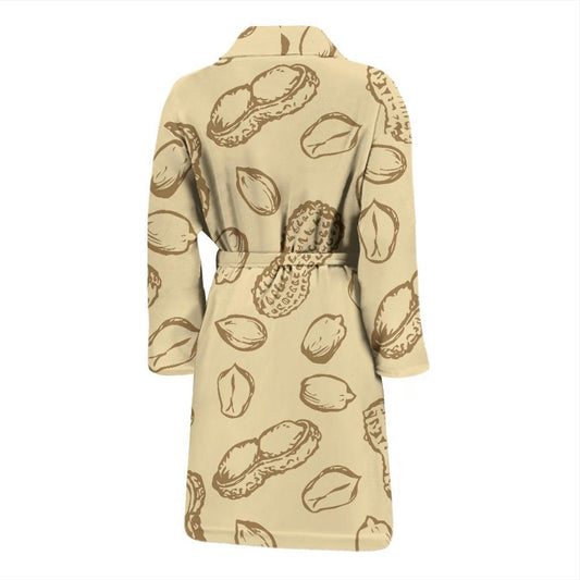 Peanut Pattern Print Design A02 Men Bathrobe-JORJUNE.COM