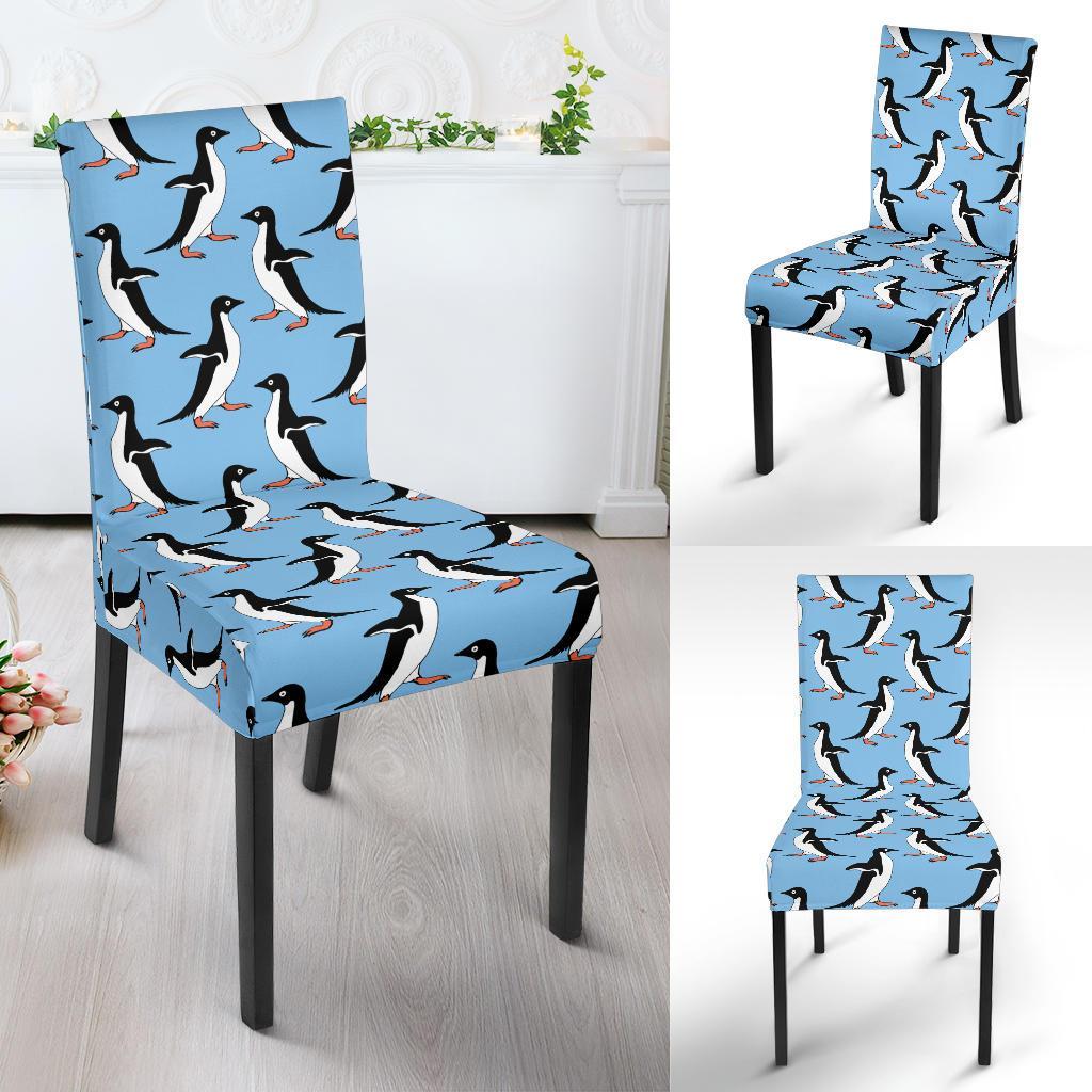 Penguin Dance Pattern Dining Chair Slipcover-JTAMIGO.COM