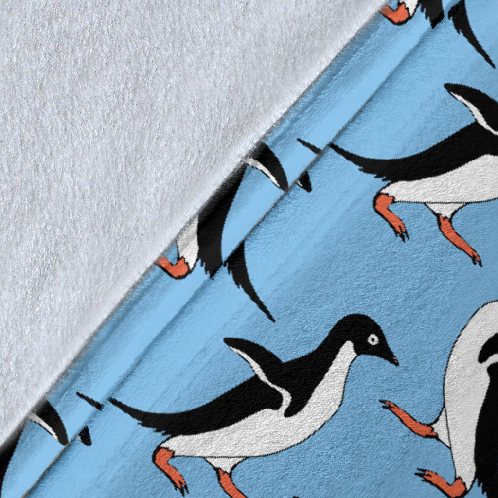 Penguin Dance Pattern Fleece Blanket