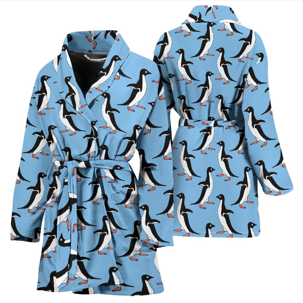 Penguin Dance Pattern Women Bath Robe-JTAMIGO.COM
