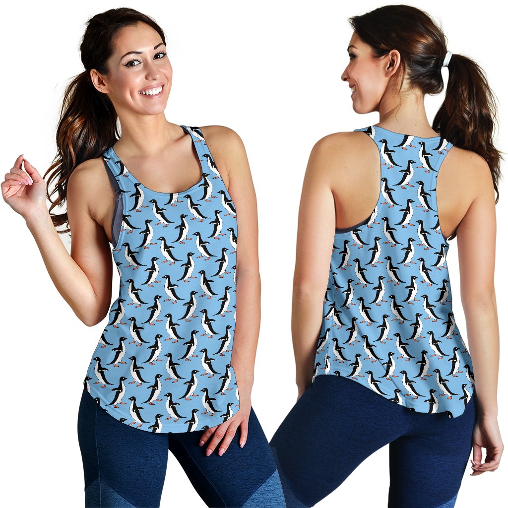 Penguin Dance Pattern Women Racerback Tank Top