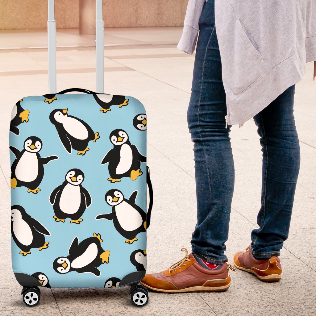 Penguin Happy Print Luggage Cover Protector