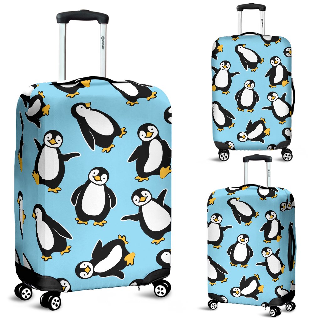 Penguin Happy Print Luggage Cover Protector