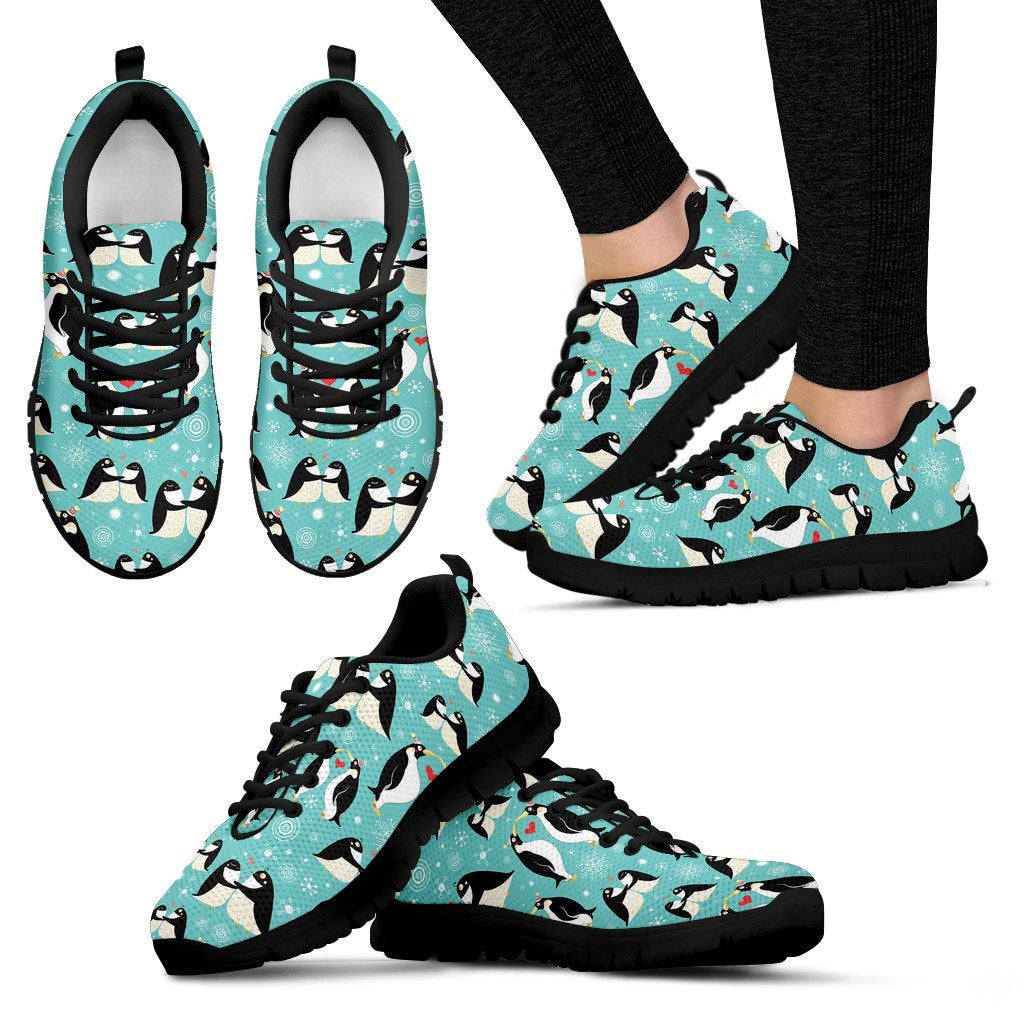 Penguin Love Print Women Sneakers Shoes