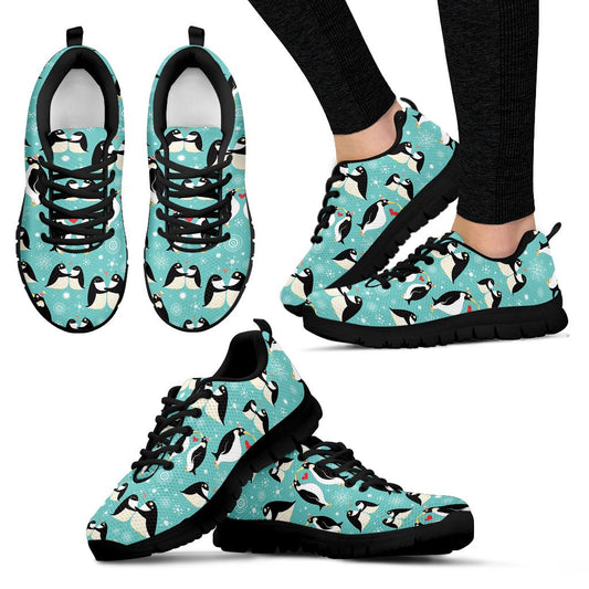Penguin Love Print Women Sneakers Shoes