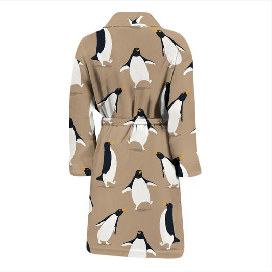 Penguin Pattern Print Design A01 Men Bathrobe-JORJUNE.COM