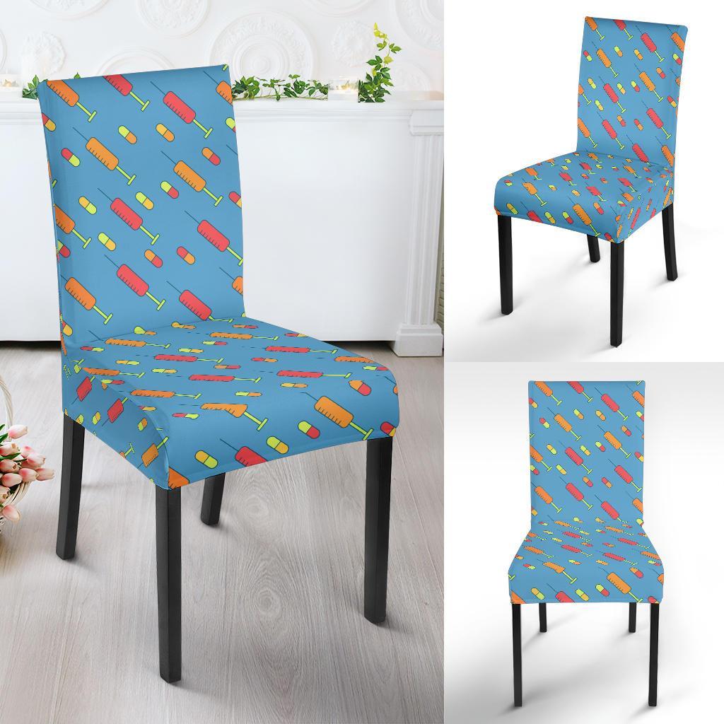 Phlebotomist Medical Pattern Dining Chair Slipcover-JTAMIGO.COM