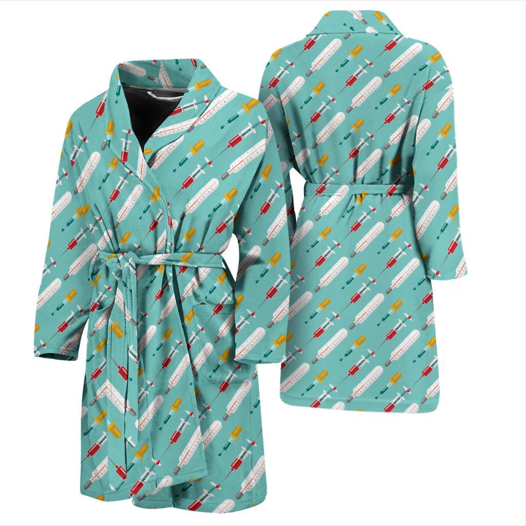 Phlebotomist Medical Print Men Bath Robe-JTAMIGO.COM