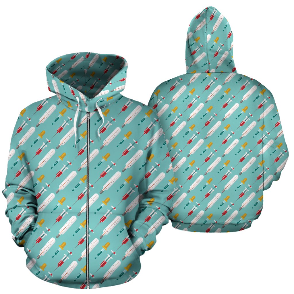 Phlebotomist Medical Print Zip Up Hoodie