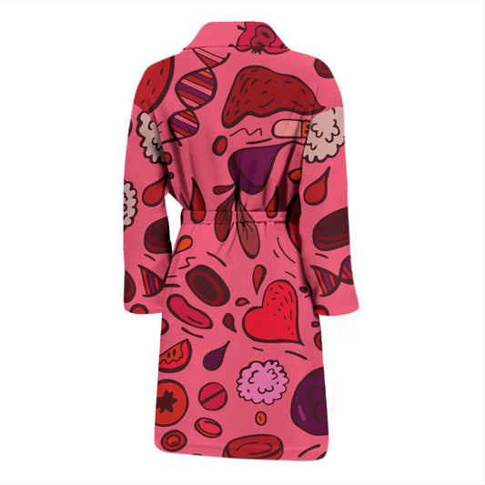 Phlebotomist Pattern Print Design A01 Men Bathrobe-JORJUNE.COM