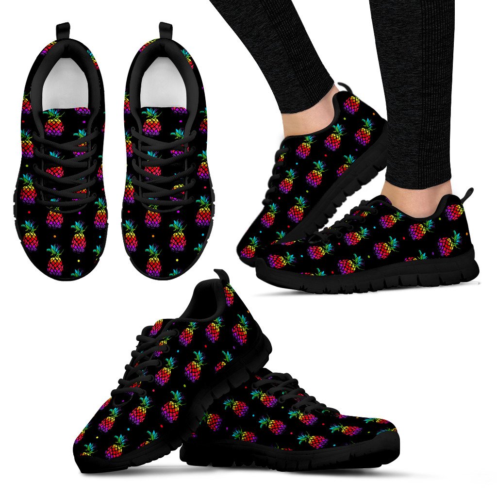 Pineapple Rainbow Dot Print Women Sneakers Shoes