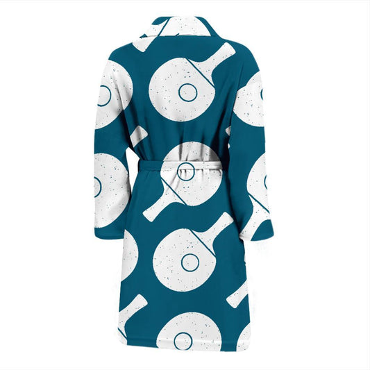 Ping Pong Pattern Print Design A02 Men Bathrobe-JORJUNE.COM