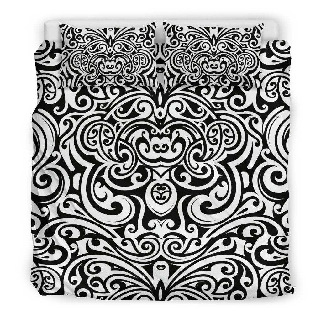 Polynesian Tattoo Pattern Duvet Cover Bedding Set