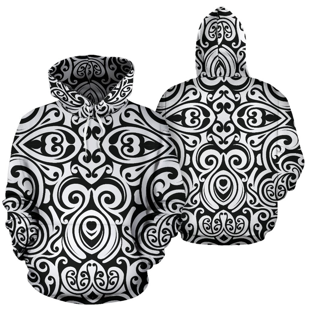 Polynesian Tattoo Pattern Pullover Hoodie
