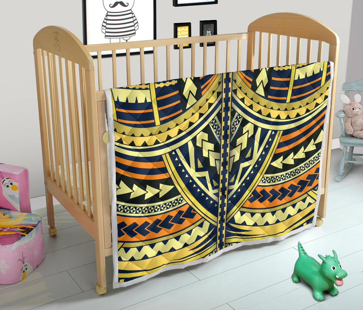 Polynesian Tattoo Print Premium Quilt-JTAMIGO.COM