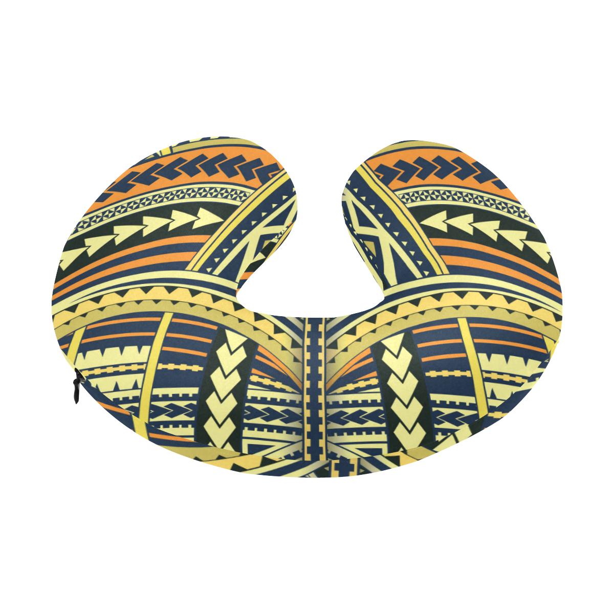 Polynesian Tattoo Print U-Shaped Travel Neck Pillow-JTAMIGO.COM